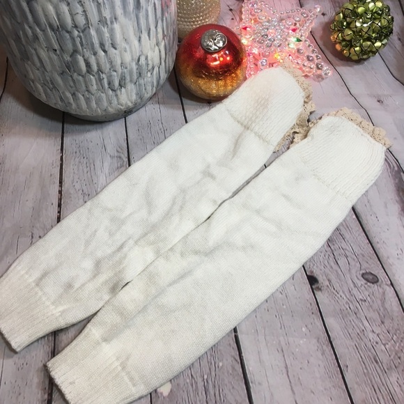 Lace top with button side knit boot sock - Picture 6 of 6